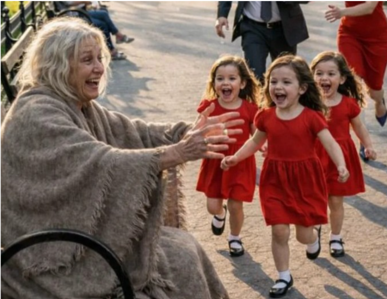 Les triplées aveugles d’un millionnaire ont soudain couru vers une inconnue en l’appelant « mamie » : lorsqu’elle a prononcé le nom de son épouse, il est resté figé.