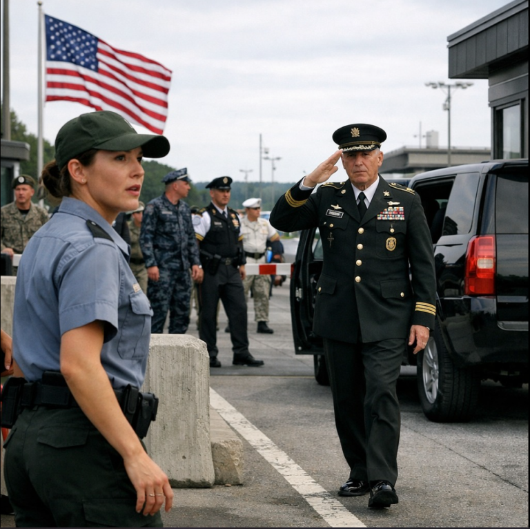 Elle n'était que la gardienne à la porte que tout le monde ignorait — jusqu'à ce qu'un général descende et la salue en premier.