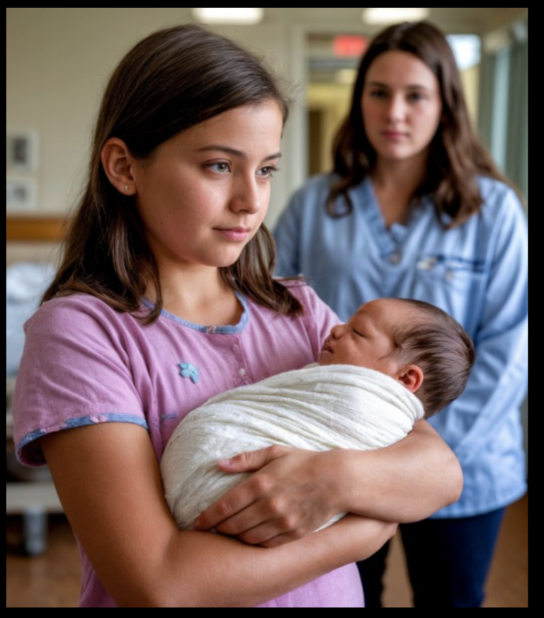 Une fillette de douze ans entra dans le service des urgences, serrant contre elle un nouveau-né emmailloté dans une couverture. Son visage était pâle, ses yeux remplis d’une étrange détermination mêlée à la peur