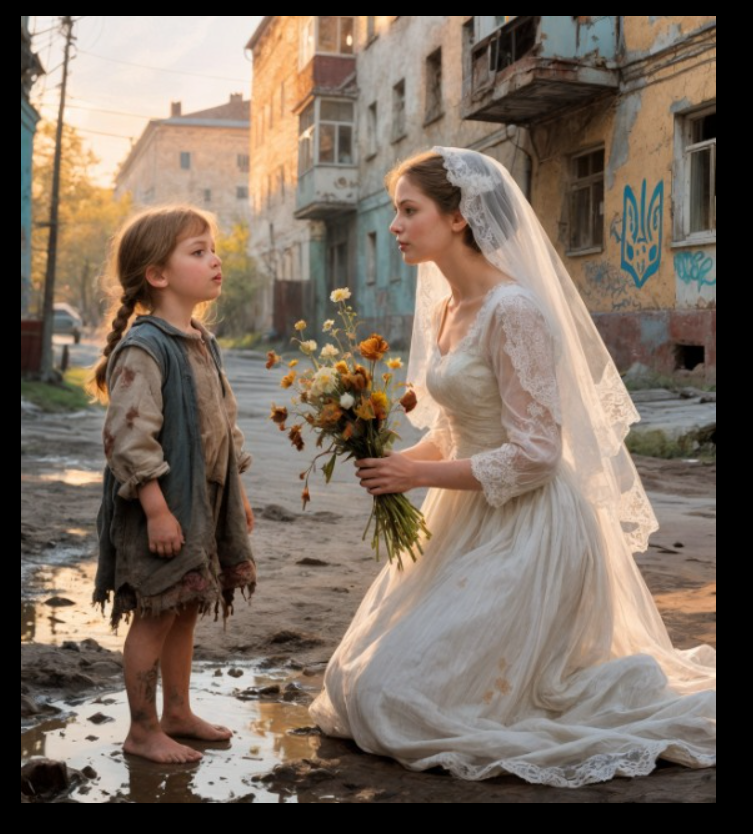 « Moi, j’épouserais jamais un type pareil ! » lança soudain la fillette à la mariée, juste devant la taverne, avec une sincérité désarmante.