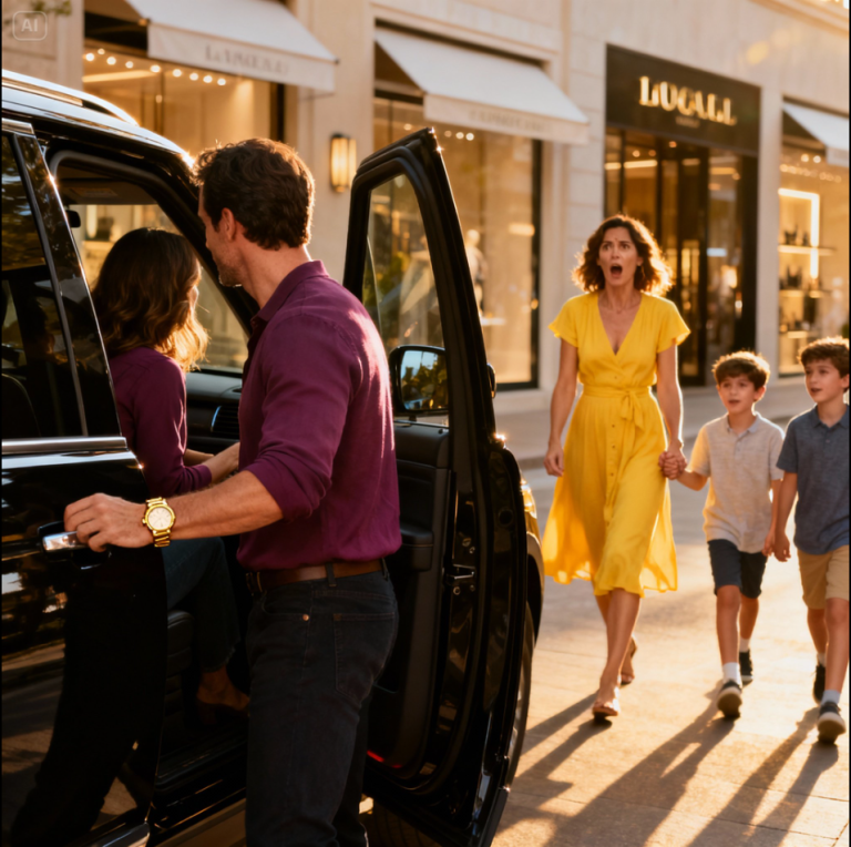 Le PDG milliardaire ramenait sa nouvelle compagne chez lui lorsqu’il aperçut son ex-femme s’éloigner, tenant des jumelles dans les bras.