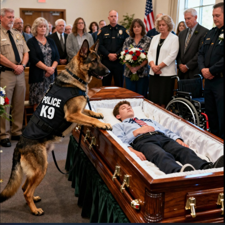 « Un chien policier n’arrêtait pas d’aboyer sur un jeune homme dans son cercueil — puis il a découvert l’horrible vérité… »