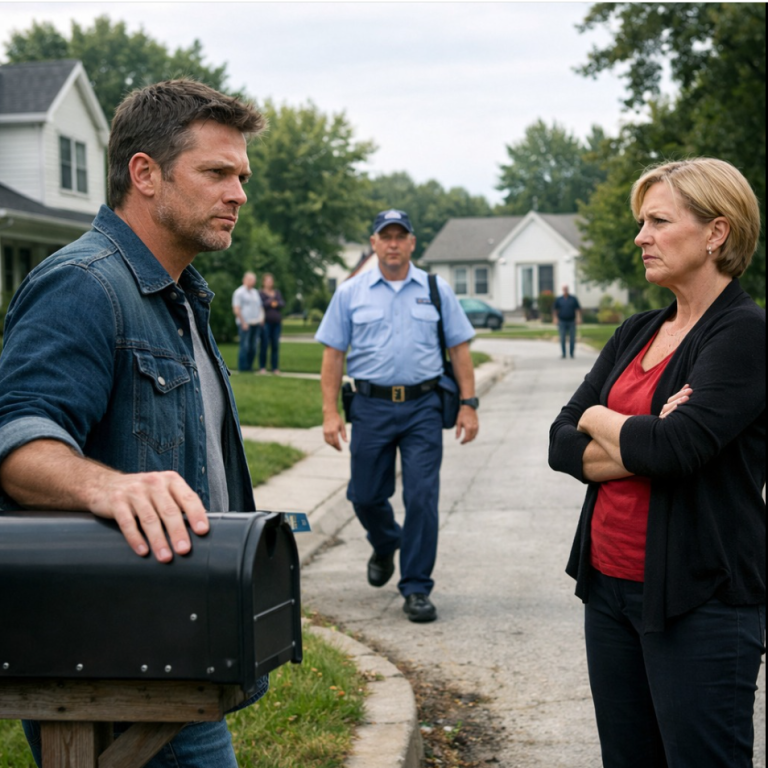Karen, membre de l'association de copropriétaires, a tenté de faire enlever ma boîte aux lettres — puis le facteur est arrivé.