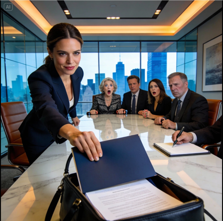 « La famille de mon mari a convoqué une "réunion privée". Quand je suis arrivée, ils m'ont tendu les papiers du divorce et m'ont dit : "Signez, ou c'est fini pour toujours." J'ai souri, j'ai sorti mon propre dossier et j'ai dit : "C'est drôle, parce que j'ai apporté quelque chose aussi." Mon mari est devenu livide en voyant la première page. »