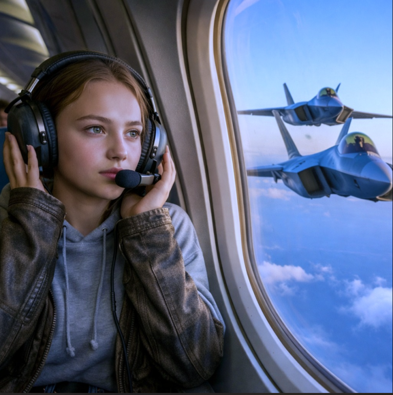 Elle était simple passagère, assise en 7A, mais lorsque les avions de chasse sont arrivés, elle a découvert leur code secret.