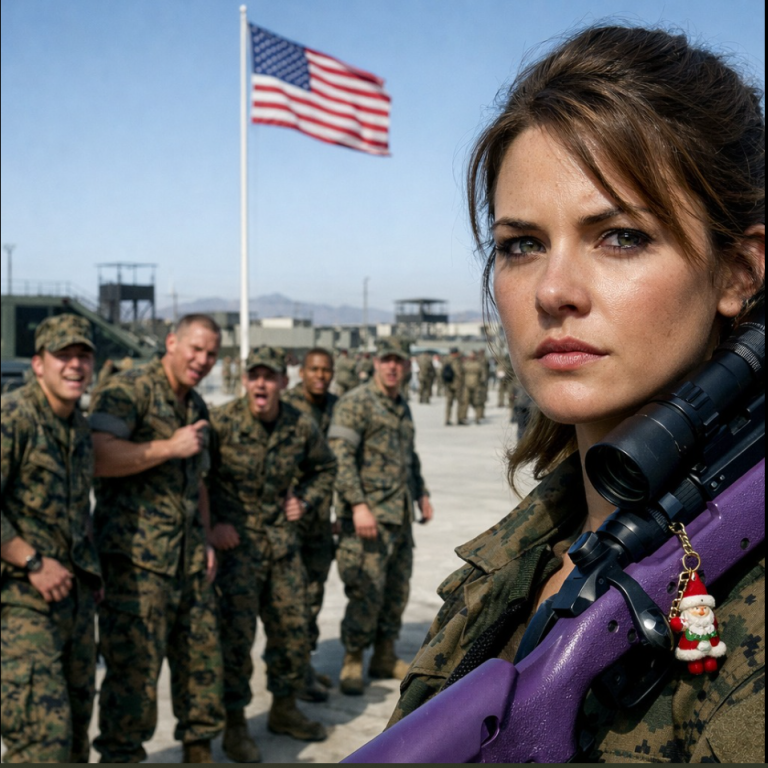 Des Marines se sont moqués de son fusil de sniper violet et de son porte-clés de Noël — puis son histoire les a choqués