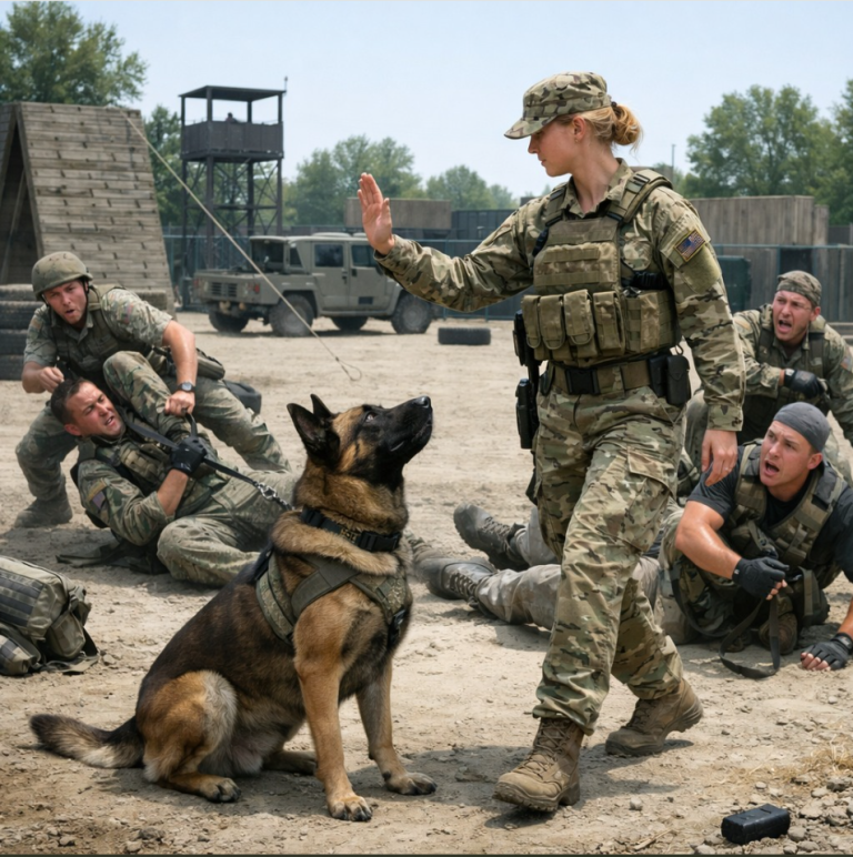 Le chien de guerre a envoyé quatre maîtres-chiens aux urgences jusqu'à ce que cette vétérane, d'un ton calme, prononce un seul ordre.