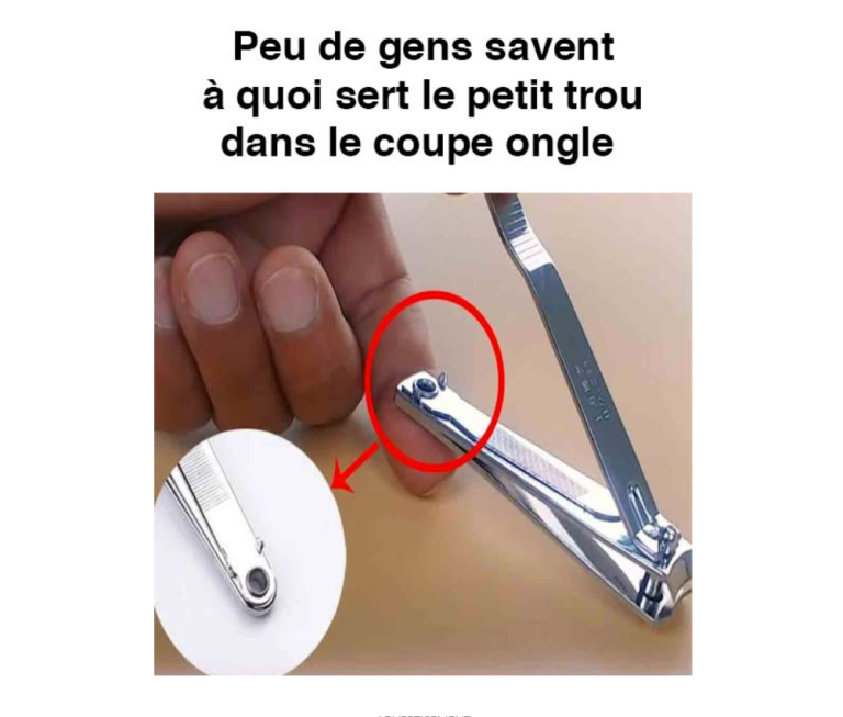 À quoi sert le petit trou du coupe ongles ?