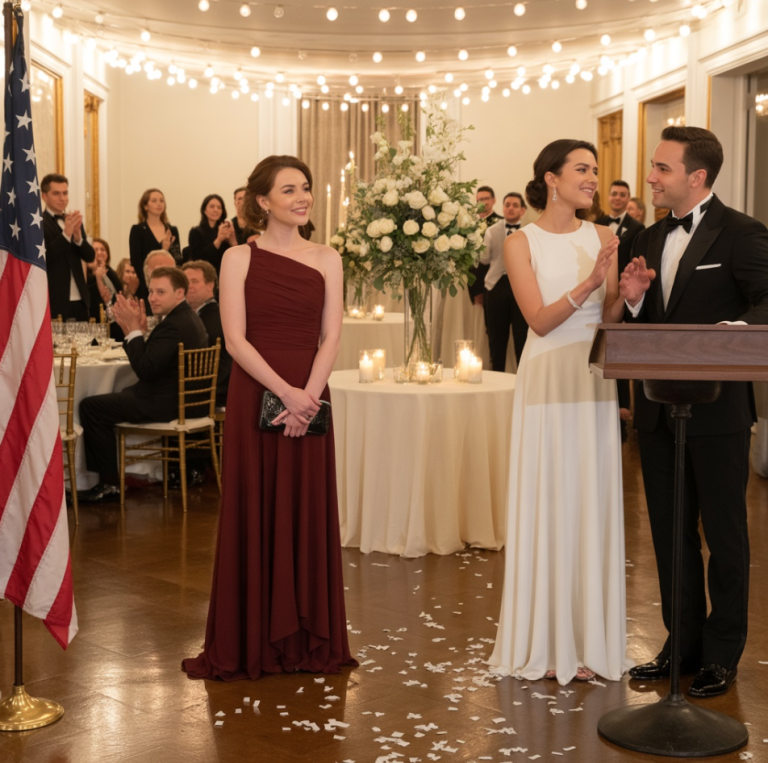 Au mariage de ma fille, elle a levé son verre : « Ma famille de cœur, ce sont ceux qui me rendent heureuse. » Tout le monde a applaudi. Puis elle m'a regardée et a dit : « Il vaudrait mieux que tu sortes un instant. » Je me suis levée, mais le marié s'est levé lui aussi… Et ce qu'il a fait ensuite a laissé tout le monde sans voix.