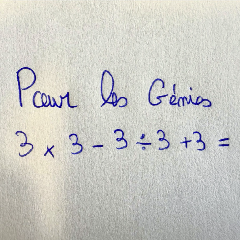 Mathématique : Saurez-vous résoudre 3×3 + 3÷3 – 3 ?