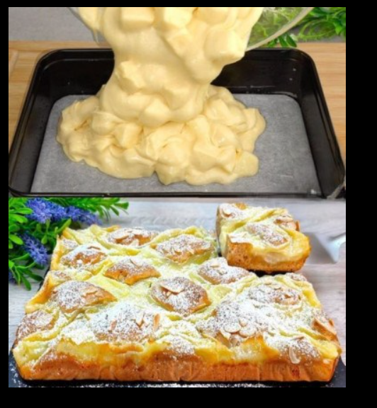 3 pommes, 3 œufs, un verre de lait – et ça fond dans la bouche !