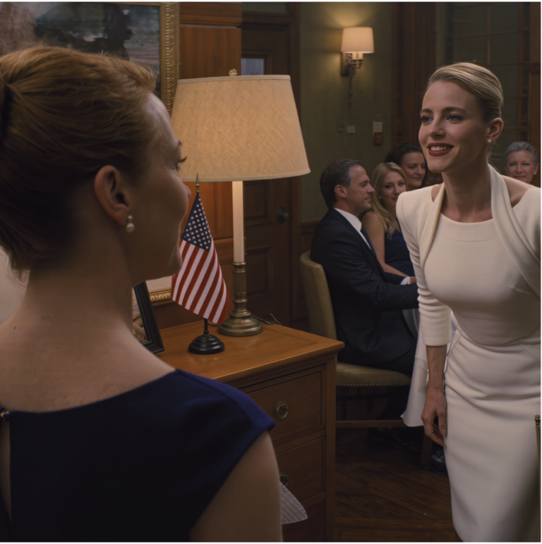 « Ne me fais pas honte », siffla Victoria, « le père de Mark est juge fédéral. » Je ne dis rien. Ce soir-là, dans un restaurant de Georgetown, elle s'accrocha au bras de son fiancé et me présenta à toute la table comme « la sœur décevante ». Puis le juge Reynolds me tendit la main, me regarda droit dans les yeux et s'adressa à moi en utilisant un titre qui glaça le sang de tous les convives – le verre de vin de Victoria se brisa… et quinze années de mépris s'effondrèrent soudainement.