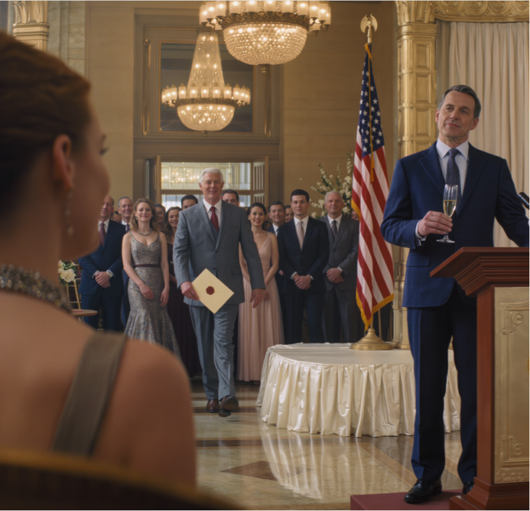 Pendant vingt ans, mes parents m'ont traité d'« idiot », tandis que ma sœur obtenait une bourse complète pour Harvard et des promesses d'héritage. Le soir de la remise des diplômes au Plaza, papa a levé son verre devant tout le monde : une Tesla flambant neuve, une villa à 13 millions de dollars… tout pour elle. On m'a relégué à une table près de la porte de la cuisine, silencieux… jusqu'à ce qu'un inconnu aux cheveux argentés entre, me glisse une enveloppe scellée à la cire dans la main et me murmure : « À ton tour maintenant. »