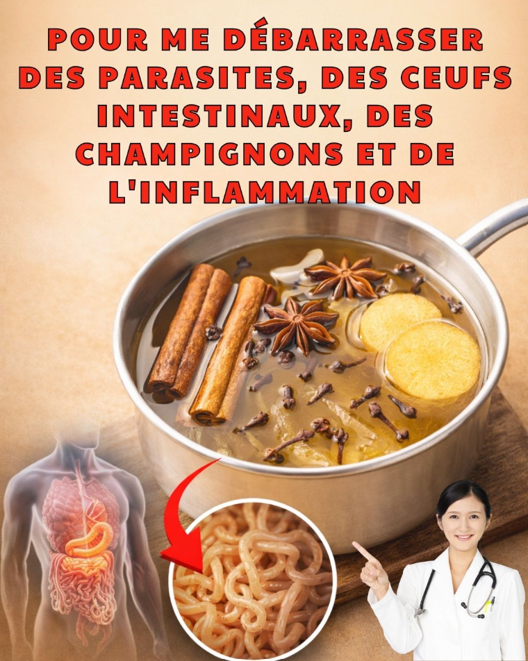 Infusion naturelle pour éliminer les parasites, les œufs intestinaux, les champignons et l’inflammation