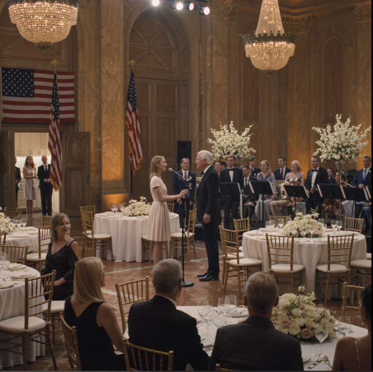 « Nous t'avons élevée, mais tu n'es pas vraiment de la famille », a annoncé papa à la réception du mariage de ma sœur. Maman a ajouté : « Les liens du sang sont plus importants. » J'ai simplement souri et me suis dirigée vers le micro. « Je voudrais vous présenter mes parents biologiques », ai-je dit calmement. Les portes de la salle de bal se sont ouvertes. Mon père biologique, un homme politique, est entré avec ma mère. Ma famille adoptive est restée figée lorsqu'il a déclaré : « Nous cherchions notre fille depuis 28 ans. Et maintenant, elle est là. »