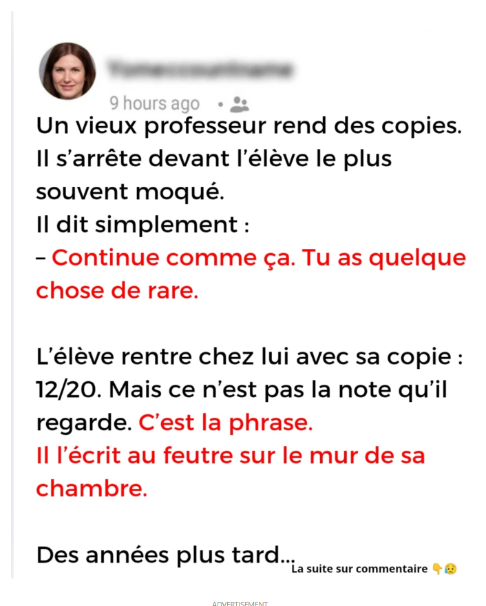 Le professeur et le cancre