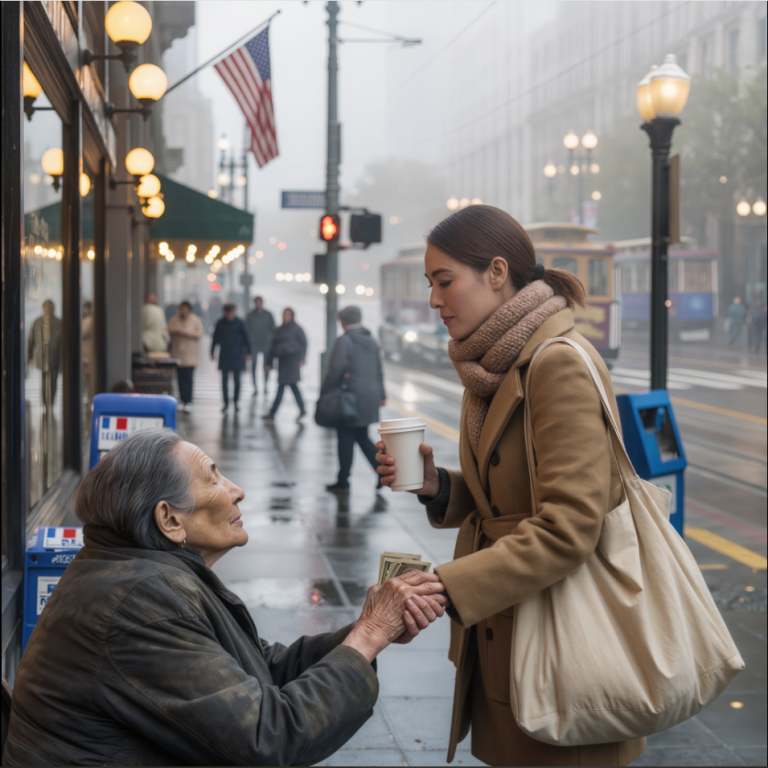 J'aidais quotidiennement une femme sans-abri — un jour, elle m'a attrapé le bras et m'a chuchoté : « Ne rentre pas chez toi ce soir. Crois-moi. »