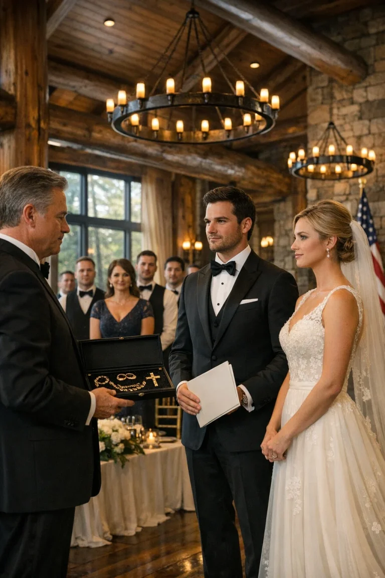 Pendant nos vœux, ma sœur s'est levée et a lâché : « C'est ridicule ! » Puis, regardant mon fiancé, elle a lancé une remarque désobligeante, le traitant de « simple serveur ». Un silence de mort s'est abattu sur la pièce. Mon futur époux a pris ma main, a souri et m'a chuchoté : « Veux-tu que je lui dise qui je suis vraiment ? » J'ai secoué la tête. La vérité pouvait attendre, et elle serait bien plus dure à entendre plus tard…