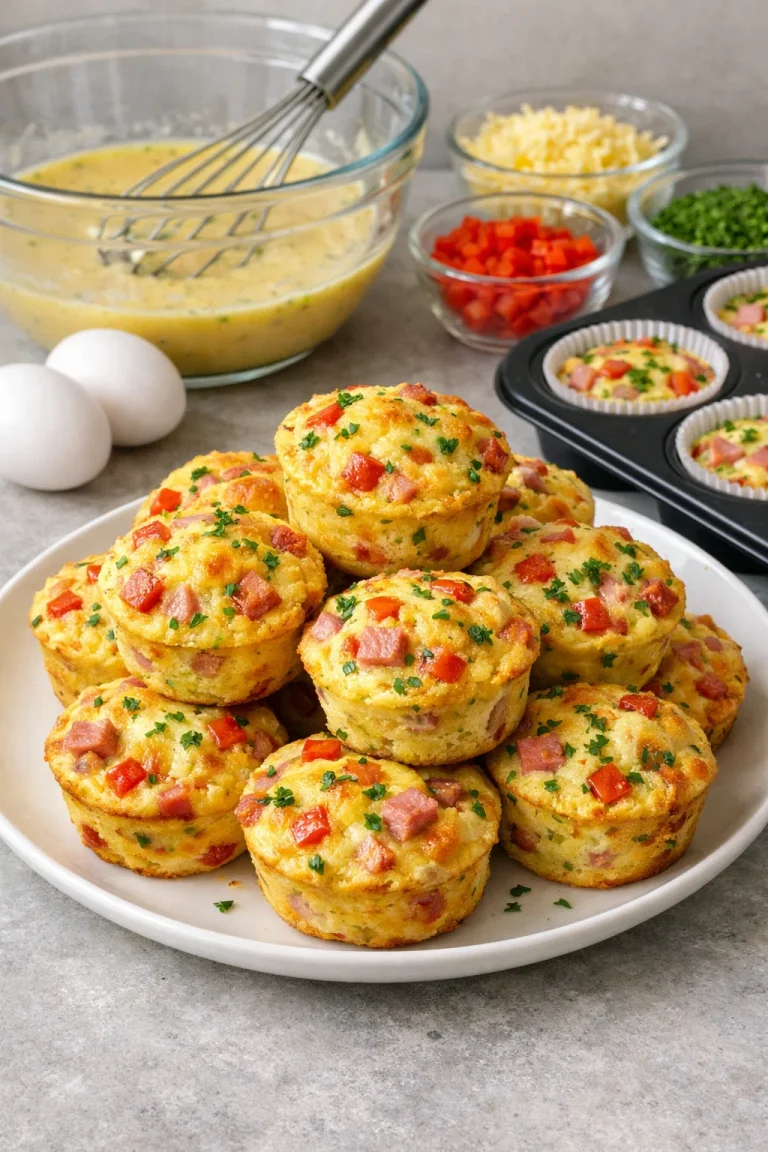 Recette de muffins aux omelettes aux légumes pour enfants