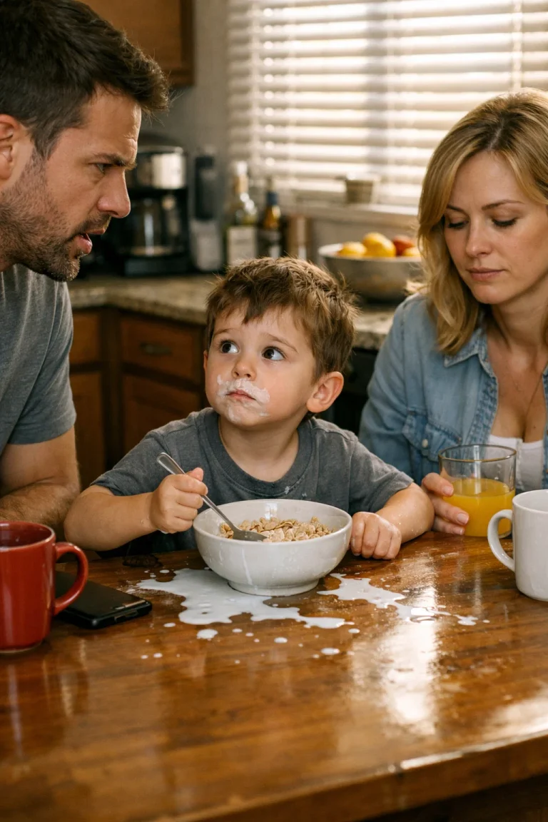 Au petit-déjeuner, notre enfant de 7 ans a dit : « Maman, est-ce que je devrais parler à papa de ce qui s'est passé hier soir ? »