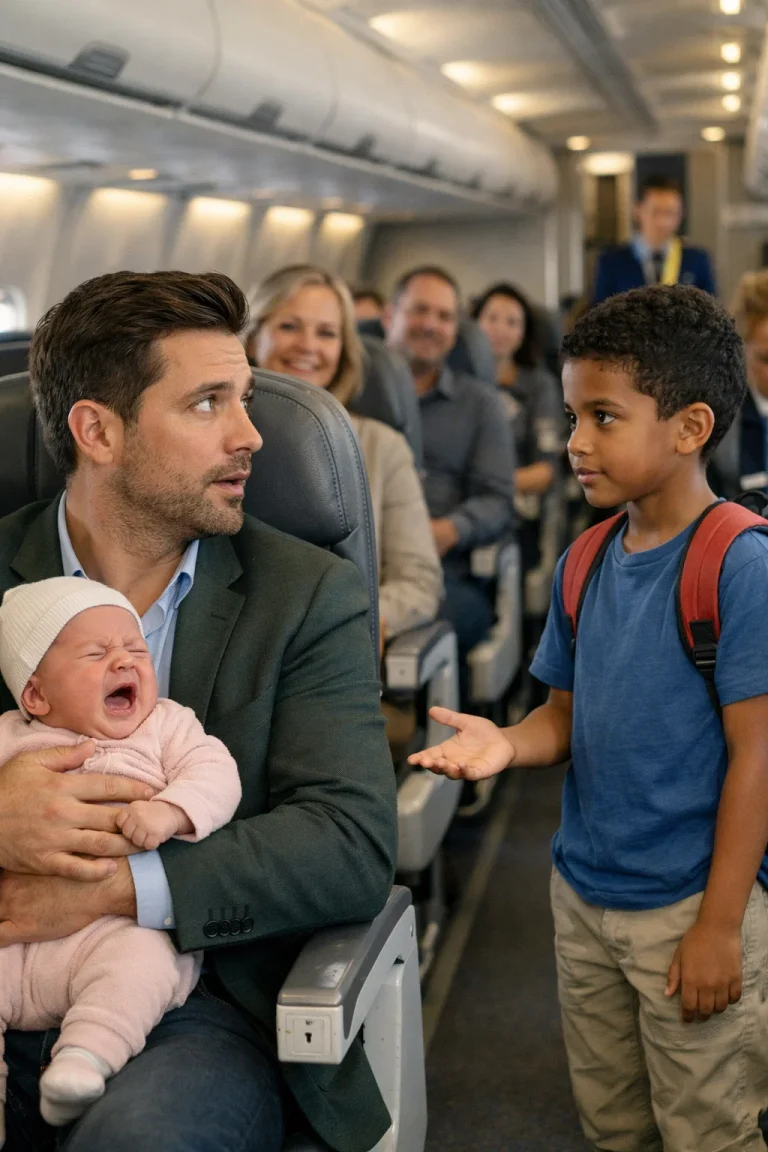 Le bébé du milliardaire n'arrêtait pas de pleurer dans l'avion jusqu'à ce qu'un enfant commette l'impensable.