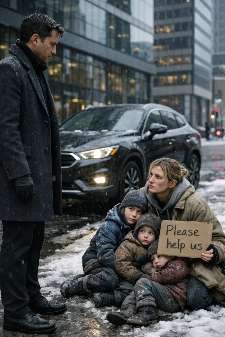 Un millionnaire a aperçu son ex-petite amie mendier dans la rue avec trois enfants qui lui ressemblaient trait pour trait — la suite est déchirante.